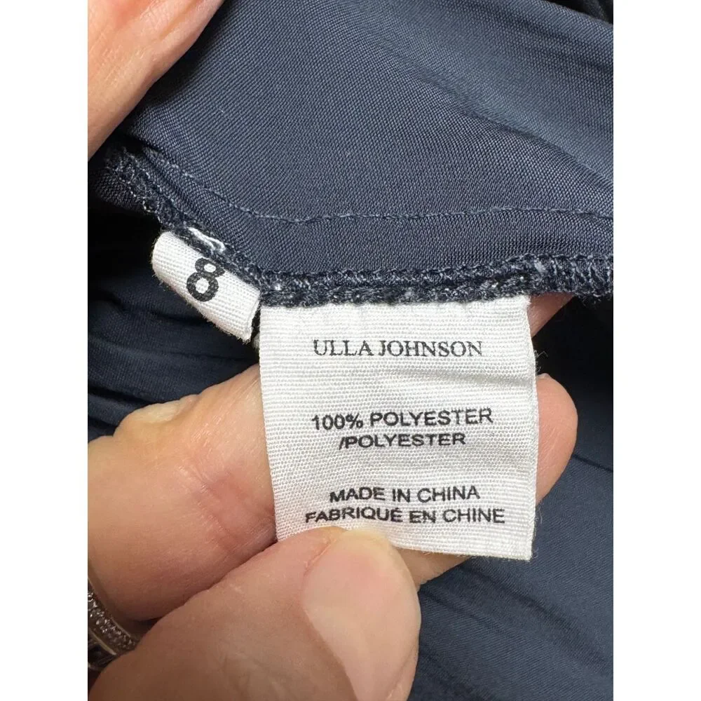 ULLA JOHNSON Mirelle Blouse, Noir, Black, Sz 8